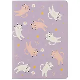 Записная книжка А6 32л кл. "Котики", тонир. внутр. блок, сшивка