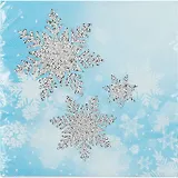 Набор бумажных салфеток "Снежинки", 33 см, 12 штук