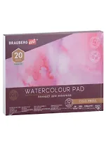 Планшет для акварели ХЛОПОК 100% 300г 190х270мм склейка 4 стороны ср. зерно 20л, BRAUBERG ART,113240