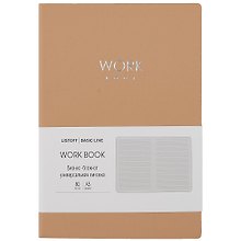 Книга для записей А5 80л лин. "Work book. No 4" иск.кожа, инт.переплет, тиснение фольгой, инд.уп.