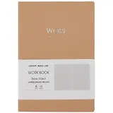 Книга для записей А5 80л лин. "Work book. No 4" иск.кожа, инт.переплет, тиснение фольгой, инд.уп.