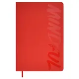 Ежедневник недат. А5 160л "Софт-тач" красный, кожзам, тв.переплет, декор УФ лак, офсет, ляссе
