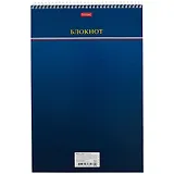 Блокнот А4 80л кл. "Блокнот" спираль, жестк.подложка, мел.картон, УФ-лак