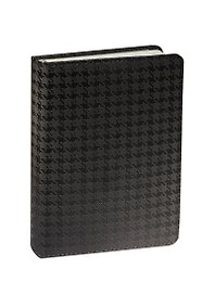Ежедневник недат. А6+ 160л 120*170 "Tweed" серый, иск.кожа, тисн."гусиная лапка", тв.переплет, поролон, ляссе, In Folio