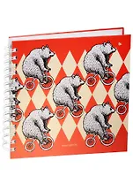 Скетчбук 195х195 80л "Медведи" белый офсет, без линовки, 100г/м2, тв.обложка, широкая евроспираль, Listoff