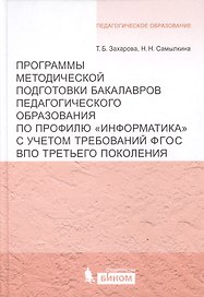 Программы методической подготовки бакалавров педагогического образования по профилю "Информатика" с учётом требований ФГОС ВПО третьего поколения