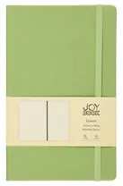 Книга для записей А5 96л кл. "Joy Book. Чай матча" иск.кожа, тонир.блок, скругл.углы, ляссе, резинка, карман на задн.форзаце