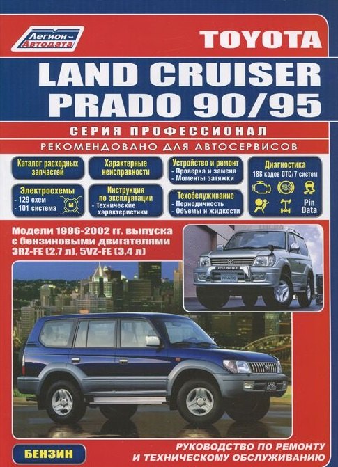 Toyota Land Cruiser Prado 1996-2002 с бенз. двиг. (ч/б) (мПрофессионал) (Легион-Автодата)
Toyota Land Cruiser Prado 1996-2002 с бенз. двиг. (ч/б) (мПрофессионал) (Легион-Автодата)