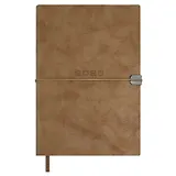 Ежедневник дат. 2026г. А5 176л "Тиволи глосс" бежевый, кожзам, мягк. переплет, застёжка-резинка, блинт.тиснение, офсет, справ.мат-лы, ляссе, инд.уп