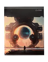 Тетрадь 24л кл. "Другие галактики" мел.картон, выб.лак, офсет 60г/м2, поля, ассорти