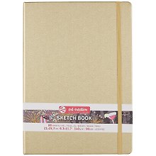 Блокнот для зарисовок 21*30см 80л "Art Creation" 140г/м2, 7БЦ, Белое золото (цвет металлик), Fabriano