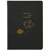 Записная книжка А6 26 листов, "Stray Cat", сшивка, черный внутренний блок, в ассортименте