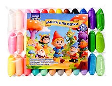 Масса для лепки, 36 цветов по 10г, пластиковые стеки 3 штуки