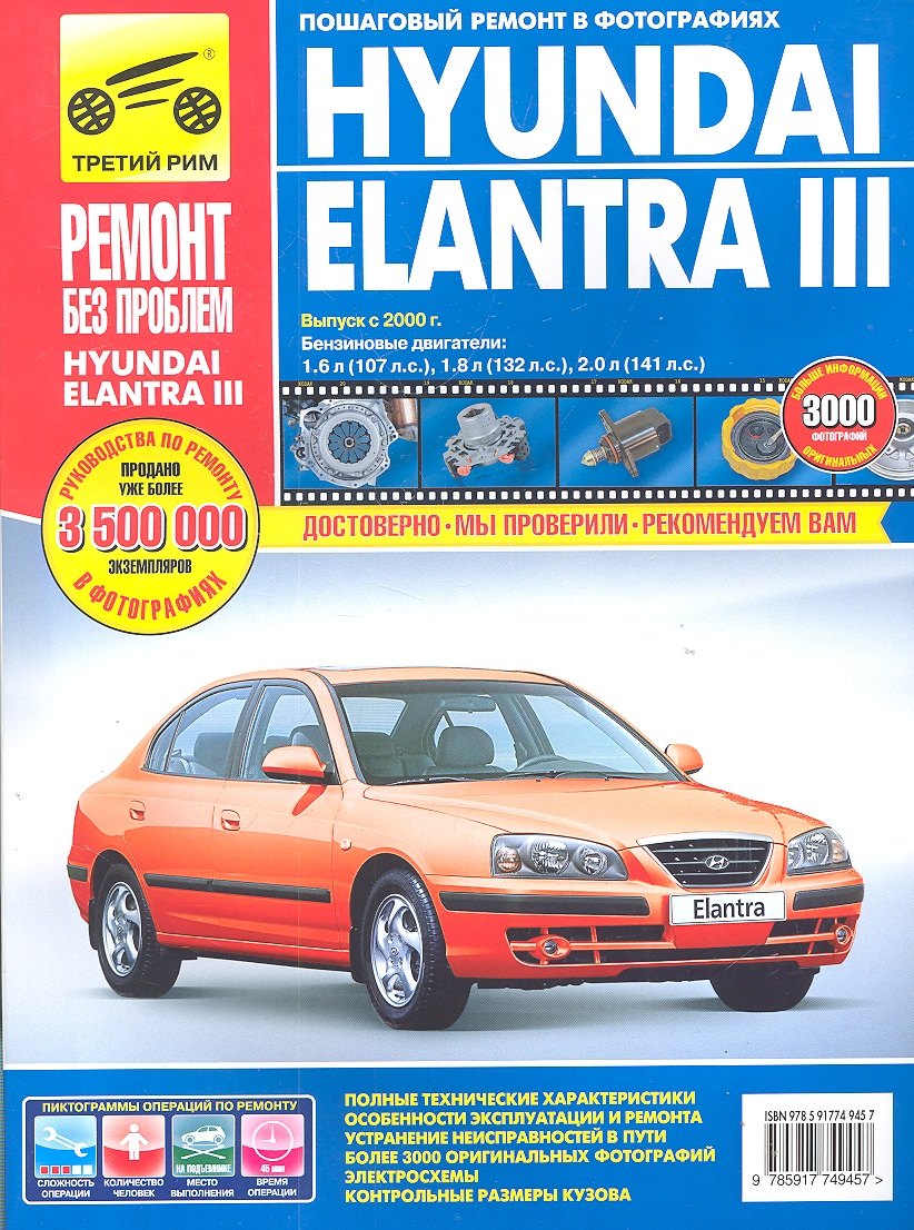 Hyundai Elantra lll. Выпуск с 2000 г.: Руководство по эксплуатации, техническому обслуживанию и ремонту
Hyundai Elantra lll. Выпуск с 2000 г.: Руководство по эксплуатации, техническому обслуживанию и ремонту