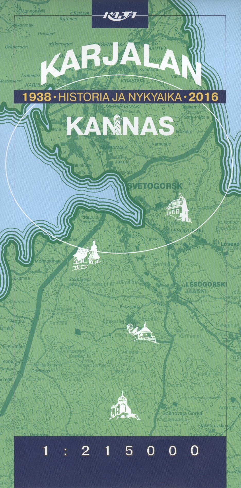 Karjalan kannas:Карельский перешеек История и современность на финском языке, 1:200 000
Karjalan kannas:Карельский перешеек История и современность на финском языке, 1:200 000