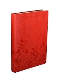 Ежедневник недат. А5 168л "ПРИМАВЕРА" красный, иск.кожа, тв.переплет, декор.тисн, тон.блок, ляссе, InФОРМАТ
