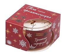 Свеча ароматическая в подарочной упаковке Корица (12-7516-2L)