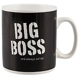 Кружка керамическая "Big boss", черная, 750 мл