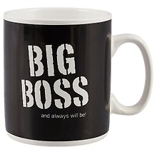 Кружка керамическая "Big boss", черная, 750 мл