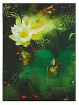 Ежедневник недат. А6 128л "Пруд с лилиями" 7БЦ, с поролоном, ламинация soft touch, тиснение фольгой, офсет