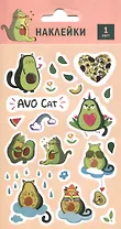 Наклейки Авокадо Кот (18.5 *10см)