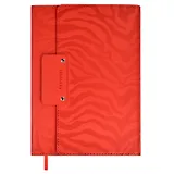 Ежедневник недат. А5 160л "Матлассе" красный, иск.кожа, мягкий переплет, блинт.тиснение, офсет, ляссе