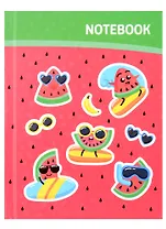 Записная книжка А6 48л лин. "АРБУЗИКИ" тв.переплёт, полноцв.печать, глянц.гологр.ламинация