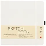 Скетчбук 15*15 128л "Euro business" ,белый, тв.переплет, резинка, резинка под ручку, двойное ляссе, In Folio