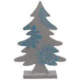 Ёлочка серебряная с узором, 18 см