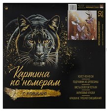 Картина-раскраска по номерам «Красивые бабочки», 40 х 40 см, с поталью, Рыжий Кот
