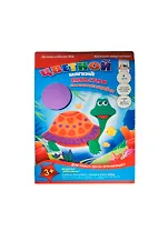 Пластик цветной 04цв 04л "Черепашка" самоклеящийся, мягкий, карт.папка, подвес, АппликА