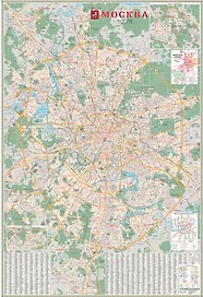 Карта Москва (1:35тыс) (108х158) (капсл., лам.) (Геодом)