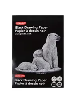 Блокнот для эскизов А5 20л "Black Sketch Portrait" 200г/м2, бескислотная черная бумага, Derwent