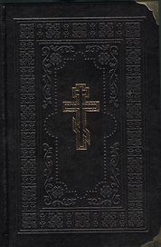 Библия (искусственная кожа с зол. тиснением) (черн.)