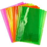 Обложки для контурных карт, атласов и тетрадей А4 "Glossy Neon", 12 штук