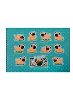 Альбом для рисования Unnika, "Милые мопсы", А4, 40 листов, на гребне