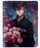 Тетрадь на кольцах в клетку Listoff, "Романтик", 100 листов