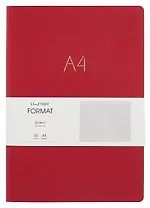 Книга для записей А4 60л "Format. No 4" иск.кожа, интеграл.переплет, тиснение фольгой