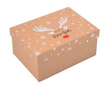 Коробка подарочная "Новогодний олень. Happy New Year" 18*12,5*8,5см, Новый год, картон