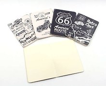Записная книжка А6 24л Route карт.обл., мат.лам., выб.лак, сшивка, ассорти
