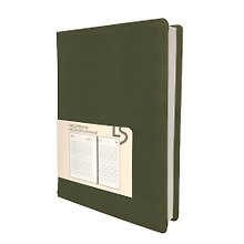 Ежедневник недат. А5 136л "MAPLE" оливковый, 7Б, иск.кожа, обл.поролон, тв.переплет, тонир.блок, скругл.углы, ляссе, инд.уп