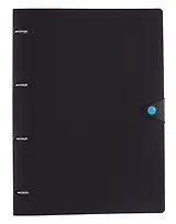 Тетрадь А4 80 листов, клетка, "Favorite Black. No 3" на кольцах, сменный блок, на кнопке