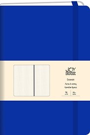 Книга для записей А4 96л кл. "Joy Book. Синее озеро" иск.кожа, тонир.блок, скругл.углы, ляссе, резинка, инд.уп.