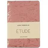 Записная книжка А6 80л лин. "ETUDE" иск.кожа, поролон, тв.переплет, тиснение фольгой, ляссе, инд.уп.