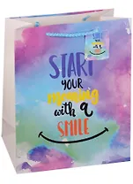 Пакет подарочный бумажный А4 32*26*12.5 "Wishes", нейтр., мат. ламинат, Kairui