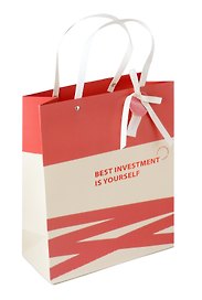 Пакет А4 32*26*12.5 "Best investment in yourself" нейтр., бум.мат.ламинат