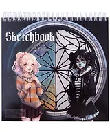 Скетчбук 190*190 48л "Вэнсдэй" 160г/м2, гребень