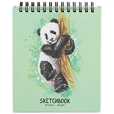 Скетчбук А6 40л "Панда" 120г/м2, тв.обложка, спираль