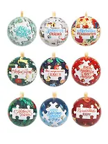 Елочный шар с новогодним пазлом (металл) (6,5)