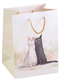 Пакет А5 23*18*10 "Коты. Павлик и Валера. Basic" нейтр., бум.мат.ламинат